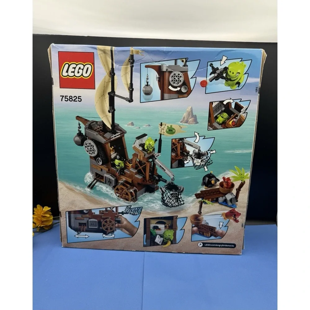 LEGO The Angry Birds Movie 75825 Piggy Pirate Ship 100% Complete w/Box No Manual